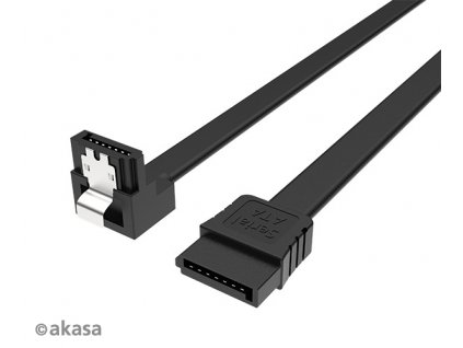 AKASA - Proslim SATA kabel 90° - 100 cm obrázok | Wifi shop wellnet.sk