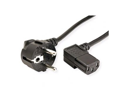 Kabel C-TECH síťový 2m 220/230V napájecí, lomený, VDE obrázok | Wifi shop wellnet.sk