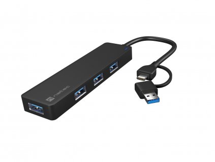 Rozbočovač Natec MAYFLY 4xUSB-A 3.0 HUB + USB-A adaptér obrázok | Wifi shop wellnet.sk