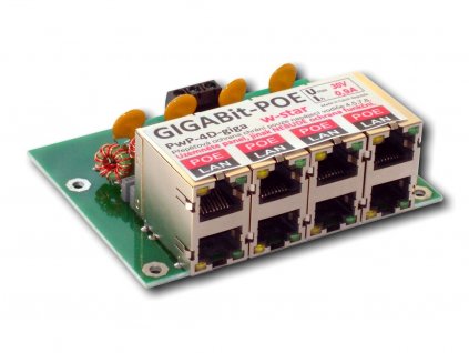 Gigabit 4 port napájecí panel 60V s ochranou, pojistkou a signalizací obrázok | Wifi shop wellnet.sk