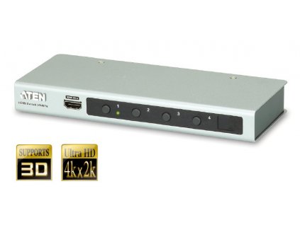 ATEN 4 port HDMI switch 4PC - 1 HDMI, 4k video obrázok | Wifi shop wellnet.sk