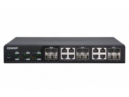 QNAP řízený switch QSW-M1208-8C: 12x 10G port SFP+ (4x SFP+ a 8x kombinované SFP+ / RJ-45) obrázok | Wifi shop wellnet.sk