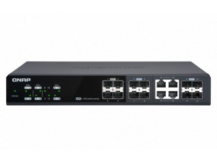 QNAP řízený switch QSW-M1204-4C: 12x 10G port SFP+ (8x SFP+ a 4x kombinované SFP+ / RJ-45) obrázok | Wifi shop wellnet.sk