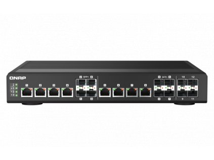 QNAP řízený průmyslový switch QSW-IM1200-8C: 12x 10G porty (4x SFP+ a 8x kombinované SFP+ / RJ-45) obrázok | Wifi shop wellnet.sk