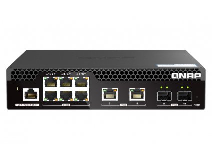 QNAP řízený switch QSW-M2106R-2S2T (6x 2,5GbE RJ45, 2x 10GbE RJ45, 2x 10GbE SFP+, malá šířka) obrázok | Wifi shop wellnet.sk