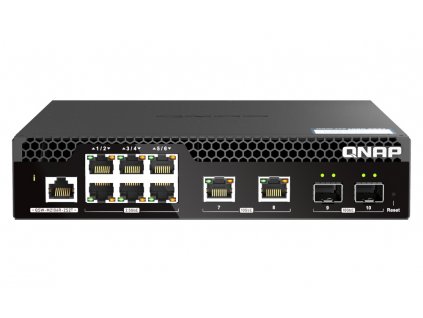 QNAP řízený PoE++ switch QSW-M2106PR-2S2T (6x 2,5GbE RJ45, 2x 10GbE RJ45, 2x 10GbE SFP+, malá šířka) obrázok | Wifi shop wellnet.sk