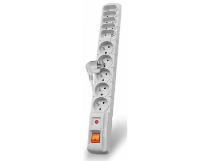 Acar S10 3m kabel, 5+5 zásuvek, přepěťová ochrana, bílá obrázok | Wifi shop wellnet.sk