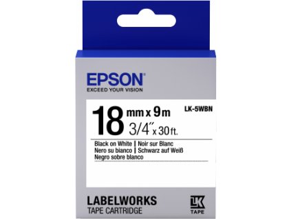 Epson Label Cartridge Standard LK-5WBN Black/White 18mm (9m) obrázok | Wifi shop wellnet.sk