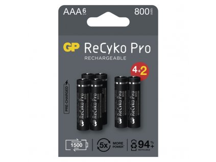 GP nabíjecí baterie ReCyko Pro AAA (HR03) 4 + 2 PP obrázok | Wifi shop wellnet.sk