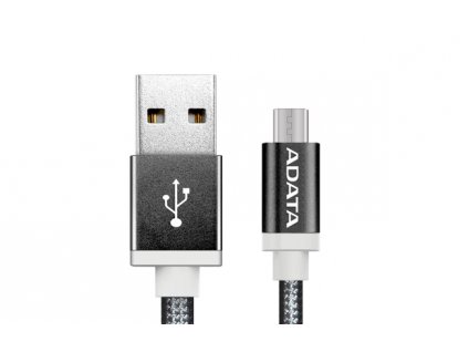 ADATA Micro USB kabel pletený 1m černý obrázok | Wifi shop wellnet.sk