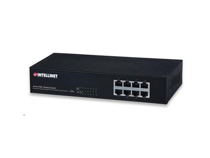 Intellinet 8portový 10/100 PoE+ switch, 66W PoE rozpočet