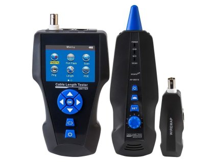 LAN Cable Tester TLCD8601S s LCD, koax, Cat3/Cat5E/Cat6/Cat7, UTP/STP, USB, PoE, ping, sonda, protismyčka