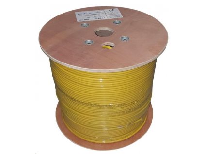 UTP kábel LEXI-Net, Cat6, licna(lanko), LS0H, Dca, žltý, 500m, cievka