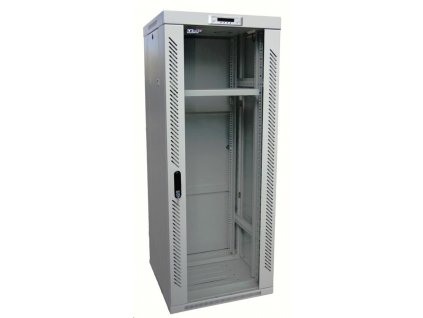 LEXI-Net 19" stojanový rozvaděč 42U 800x1000 rozebiratelný, ventilační jednotka, termostat, kolečka, 600kg, sklo, šedý