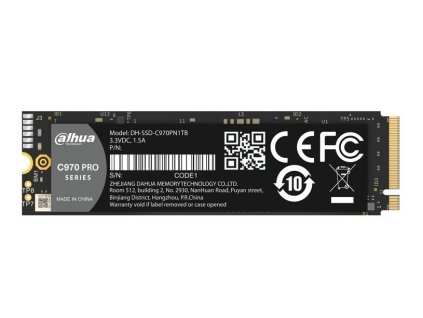 Dahua SSD-C970PN1TB - NVMe M.2 PCIe SSD, 1TB, R:7400 MB/s, W:5200 MB/s, TBW 500TB, 3D TLC