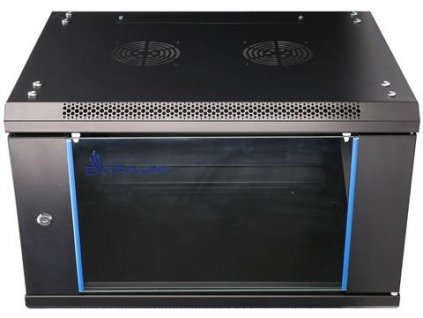 85851 extralink rozvadzac 6u 600x600mm sklenene dvere cierny v demonte