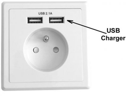 77124 ocrack zasuvka pod omietku 1x 230v 2x usb napajanie