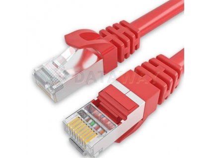 DATAWAY patch kábel CAT5E, FTP PVC, 0,50m, červený