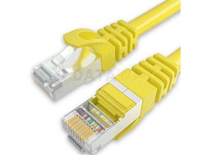 DATAWAY patch kábel CAT6A, FTP PVC, 0,25m, žltý