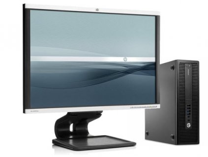 PC zostava HP EliteDesk 800 G2 SFF + 24" HP LA2405x Monitor [renovovaný produkt]