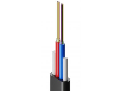 FIBRAIN DDF2, Optický FLAT kábel, 48-vlákno, 2T24F, 4,2x10mm, G.657A1, 1400N
