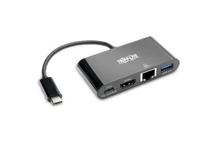 Tripplite Mini dokovací stanice USB-C / HDMI, USB-A, GbE, 60W nabíjení, HDCP, černá obrázok | Wifi shop wellnet.sk