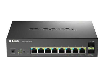 D-Link DMS-1250-10SPL/E, 8x 2.5G PoE, 2x 10G SFP+, 120W Smart Managed Switch obrázok | Wifi shop wellnet.sk