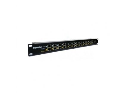 POE Patch panel FTP Gigabit Cat.5e 12-port 1U 19" obrázok 1 | Wifi shop wellnet.sk