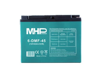 MHPower 6-DMF-45 Trakční gelová baterie 12V/45Ah, Terminál D3 - M6, Deep Cycle obrázok | Wifi shop wellnet.sk