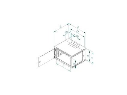 TRITON 19" rozvádzač nástenný dvojdielny 18U/500mm, šedý RAL7035 obrázok 1 | Wifi shop wellnet.sk