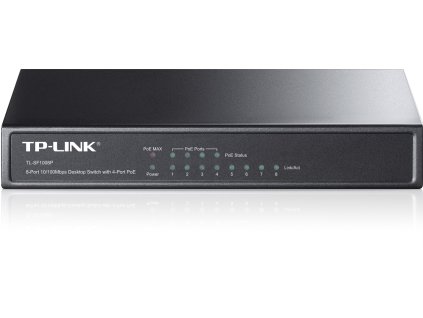 TP-Link TL-SF1008P 8x10/100 (4xPOE) 66W Desktop kovový CCTV Switch obrázok | Wifi shop wellnet.sk