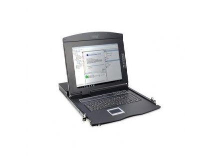 DIGITUS Console 17" LCD with touchpad KVM 8-port 1U with cables US keyboard obrázok 1 | Wifi shop wellnet.sk