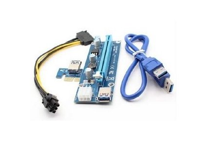 QOLTEC Qoltec Riser PCi-E 1x - 16x USB 3.0 SATA/ PCI-E 6pin obrázok 1 | Wifi shop wellnet.sk