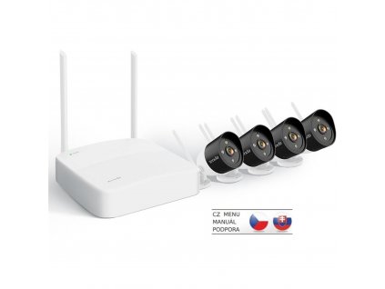 Tenda K4W-3TC - bezdrátový Wi-Fi kamerový set 2K (3MP), NVR + 4x IP kamera s LED, CZ aplikace obrázok 1 | Wifi shop wellnet.sk