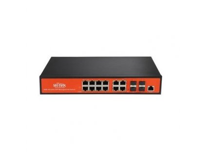 Wi-Tek WI-PMS312GF 8xGbit PoE manažovateľný switch 802.3af/at 150W combo 4x Gbit RJ45 + 4x SFP obrázok 1 | Wifi shop wellnet.sk