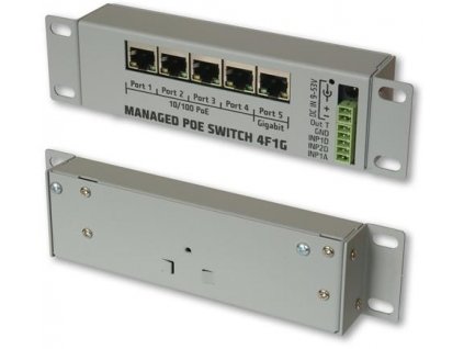 TinyControl 4F1G, PoE switch, 4x LAN PoE, 1x GLAN
