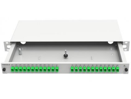 FIBRAIN PSS-A0, Patchpanel 1U, 19", výsuvný, 24x SC simplex, bez kazety