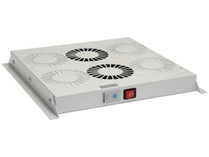 SOLARIX VJ-R2, Ventilačná jednotka, 19" 1U, 2x FAN, termostat, stropná, šedá