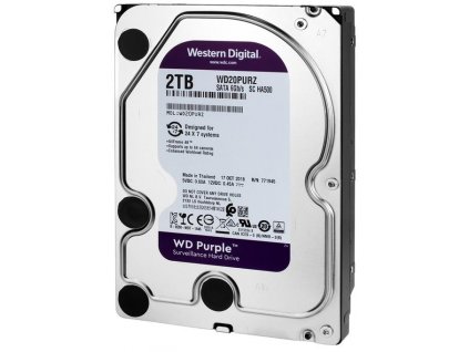 WD, HDD 2TB Purple 3,5"/SATAIII/5400-7200/256MB, IntelliPower