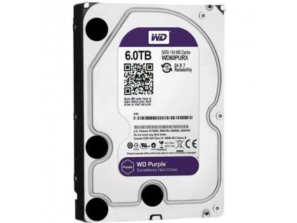 WD, HDD 6TB Purple 3,5", SATAIII, 5400 RPM, 128MB