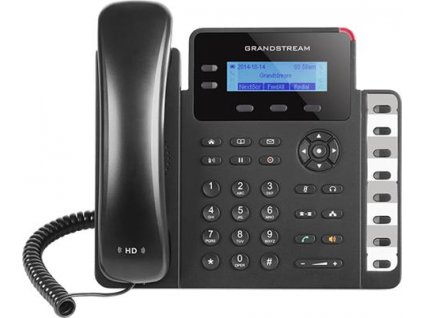 Grandstream GXP1628, VoIP telefón, 2x SIP účet, HD audio, 3 program.tlačítka, 2x GLAN, PoE