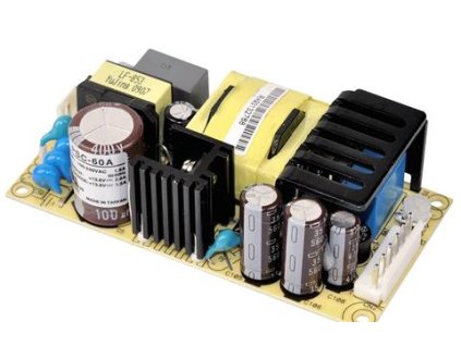 MeanWell PSC-60A, Zálohovaný zdroj 13.7V, 4.3A, 60W, bez krytu