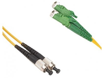 FIBRAIN Optický patchcord E2000/APC - FC/PC 3m, Gold, 2.8mm, duplex, SM, G657A1