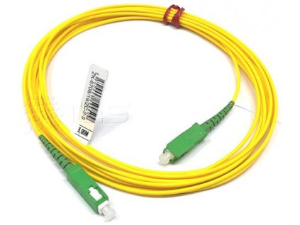 FIBRAIN Optický patchcord SC/APC - SC/APC 2m, Gold, 1.8mm, simplex, SM, G657A1