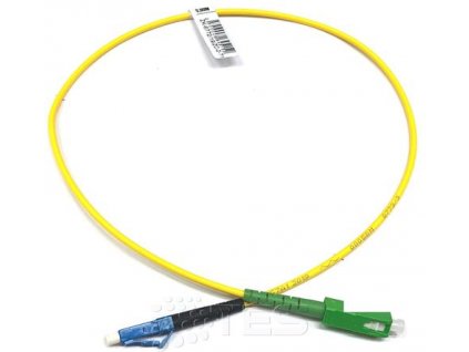 FIBRAIN Optický patchcord SC/APC - LC/PC 0,5m, Gold, 2.8mm, simplex, SM, G657A1