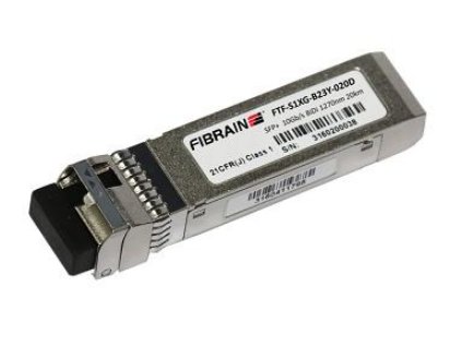 FIBRAIN FTF-S1XG-B23Y-020D-CI, SFP+ modul, 10Gbps, 20km, SMF, WDM, DDM TX1270/RX1310, DDM, for Cisco (LC/simplex)