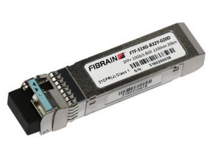 FIBRAIN FTF-S1XG-B32Y-020D-CI, SFP+ modul, 10Gbps, 20km, SMF, WDM, DDM TX1310/RX1270, DDM, for Cisco (LC/simplex)