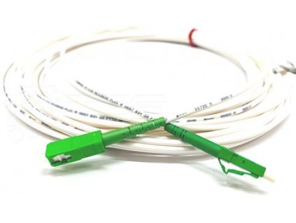 FIBRAIN VC-D30, Optický patchcord SC/APC - LC/APC, 15m, Resibend Plus, 3mm, simplex, SM, G657B3/Plus