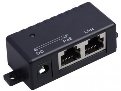 POE-BOX1-G, PoE injektor LED, 10/100/1000Mbps, 2.1/5.5mm