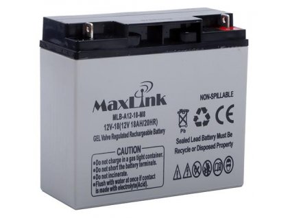 MaxLink Olovená batéria 12V 18Ah, AGM, F